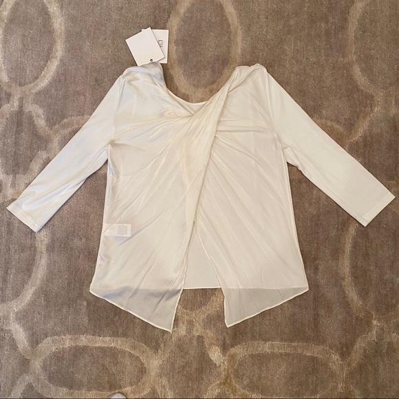 NWT Chris Gramer Jacalin Silk Back Top - Picture 2 of 6